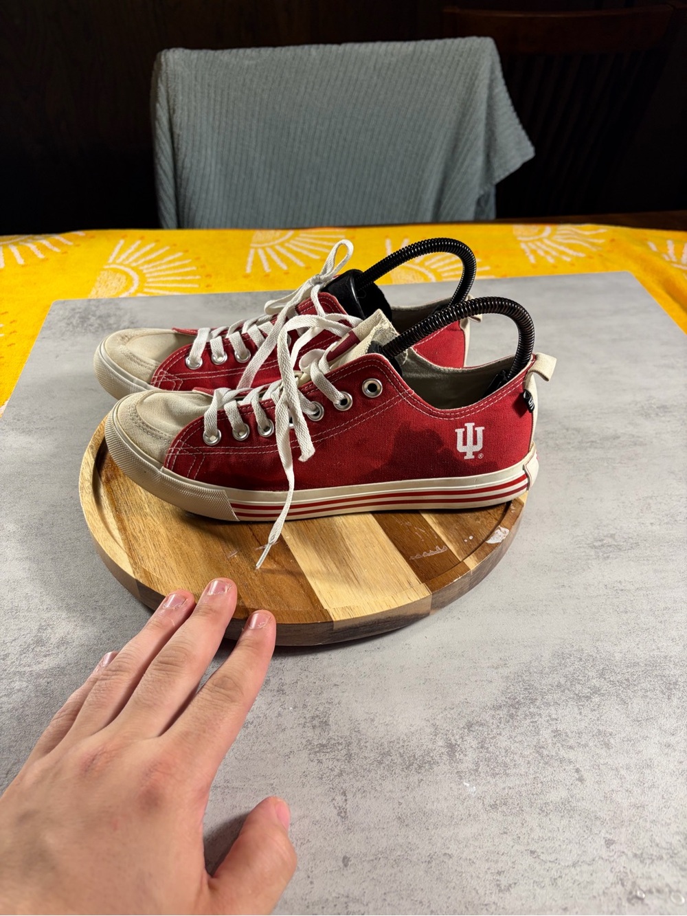 Red Low-Top Athletic Canvas Sneakers for Women